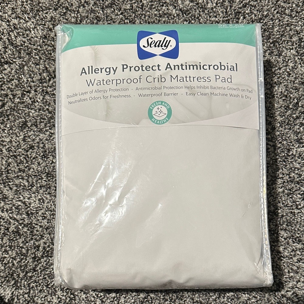 Waterproof Crib Mattress Pad - White